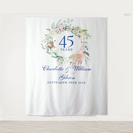 Floraal 45e 65e jubileum fotohokje achtergrond wandkleed (Voorkant)