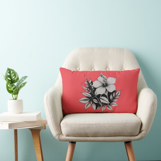 floraal abstract kussen (Stoel)