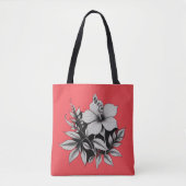 floraal abstract tote bag (Voorkant)