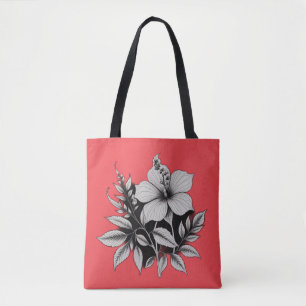 floraal abstract tote bag