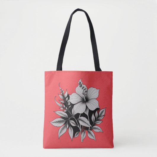 floraal abstract tote bag (Voorkant)