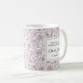 Floraal Arabesk Monogram Klassieke Mok (Voorkant rechts)