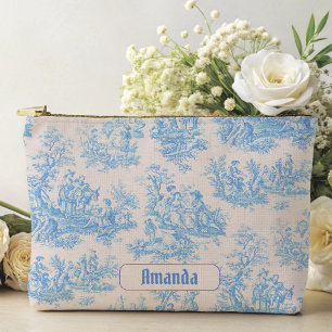 floraal blauw turquoise toile jouy monogram etui