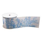 floraal blauw turquoise toile jouy monogram satijnen lint (Spoel)