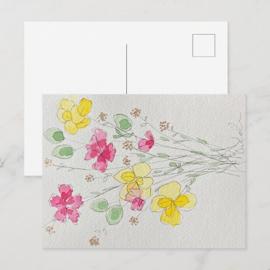 floraal briefkaart (Voorkant / Achterkant)
