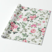  floraal cadeaupapier (Uitgerold)