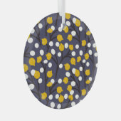  floraal delicaat botanisch patroon. glas ornament (Voorkant Rechts)