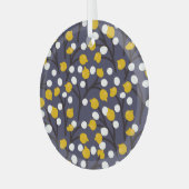  floraal delicaat botanisch patroon. glas ornament (Voorkant links)