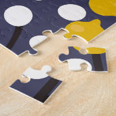  floraal delicaat botanisch patroon. legpuzzel (Zijkant)