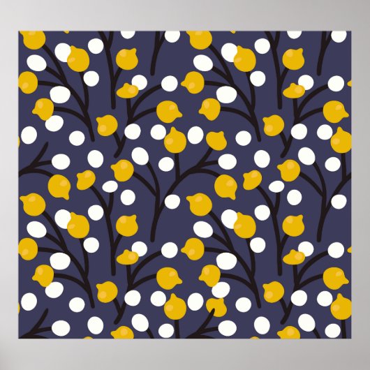 floraal delicaat botanisch patroon. poster (Voorkant)