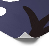 floraal delicaat botanisch patroon. poster (Hoek)