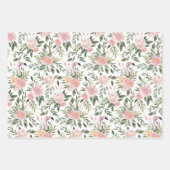 Floraal Flamingo Patroon Inpakpapier Vel (Voorkant 2)