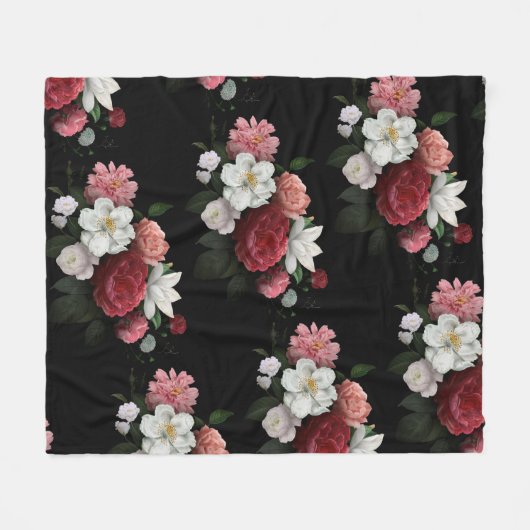 floraal fleece deken (Voorkant (Horizontaal))