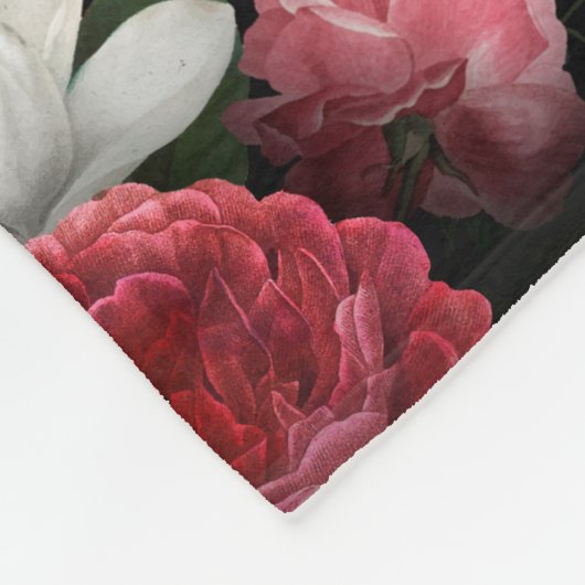 floraal fleece deken (Hoek)