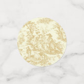 floraal geel Toile de Jouy Shower Confetti (Kleine voorkant)