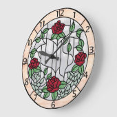 floraal gekleurd glas klok (Hoek)