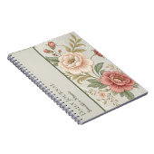 Floraal gepersonaliseerd planner journaal/notitieb notitieboek (Rechterzijde)
