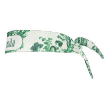  floraal groen toile jouy monogram