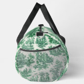 floraal groen toile jouy monogram bedrukt plunjezak (Rechts)