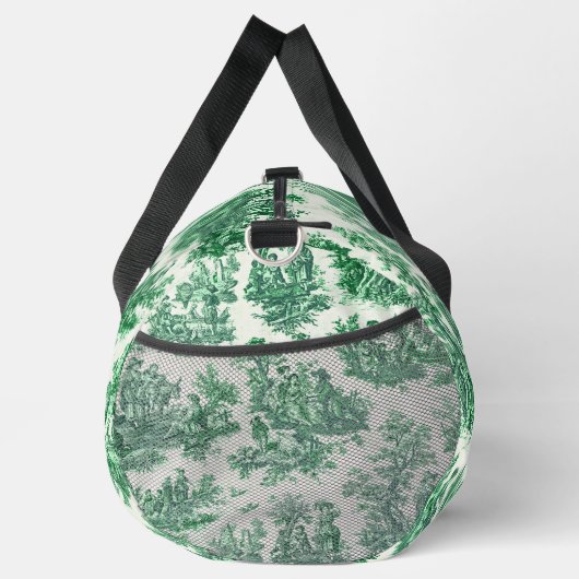  floraal groen toile jouy monogram bedrukt plunjezak (Rechts)