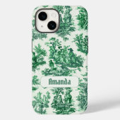  floraal groen toile jouy monogram Case-Mate iPhone case (Achterkant)