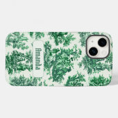  floraal groen toile jouy monogram Case-Mate iPhone case (Achterkant (horizontaal))