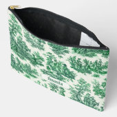  floraal groen toile jouy monogram etui (Open)