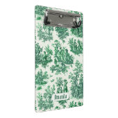  floraal groen toile jouy monogram mini klembord (Schuin)