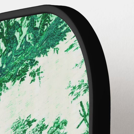 floraal groen toile jouy monogram pickleball paddle (Links Detail)