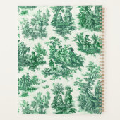 floraal groen toile jouy monogram planner (Achterkant)