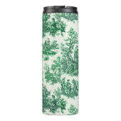  floraal groen toile jouy monogram thermosbeker (Achterkant)