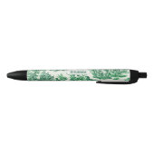 floraal groen toile jouy monogram zwarte inkt pen (Bodem)