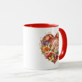 Floraal Hart Liefdesmok Mok (Voorkant rechts)