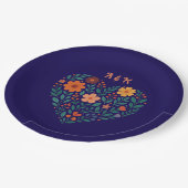 Floraal Hart Trouwen Papieren Bordje (Gekanteld)