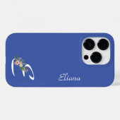 Floraal Initialen E Pensioen Case-Mate iPhone Case (Achterkant (horizontaal))