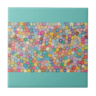 FLORAAL KERAMISCHE KAART TEGELTJE