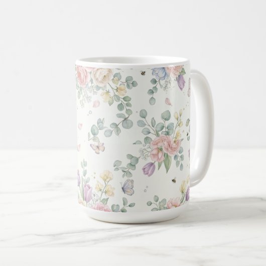 floraal koffiemok (Voorkant rechts)
