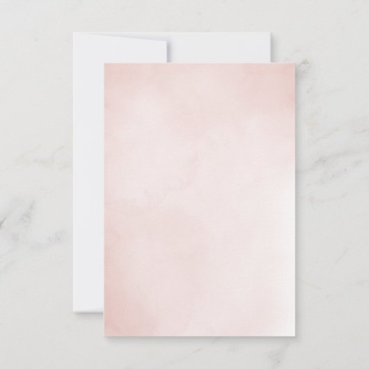 floraal lijst Doop baby meisje Kaart (Achterkant)