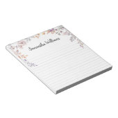 floraal lijst op maat notitieblok (Schuin)