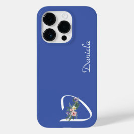 Floraal Monogram D Pensioen Case-Mate iPhone 14 Pro Hoesje