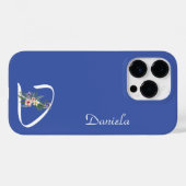 Floraal Monogram D Pensioen Case-Mate iPhone Case (Achterkant (horizontaal))