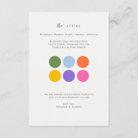 Floraal monogram | Details bruiloft gast Informatiekaartje (Achterkant)