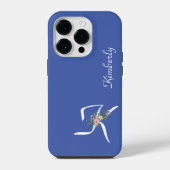 Floraal Monogram K Pensioen iPhone Hoesje (Achterkant)