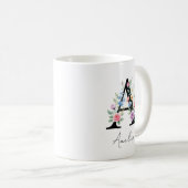 Floraal Monogram – Letter A Koffiemok (Voorkant rechts)