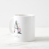 Floraal Monogram – Letter A Koffiemok (Voorkant links)