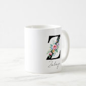 Floraal monogram – letter Z Koffiemok (Voorkant rechts)