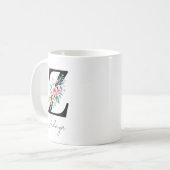 Floraal monogram – letter Z Koffiemok (Voorkant links)