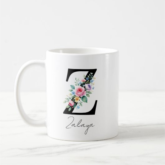 Floraal monogram – letter Z Koffiemok (Links)