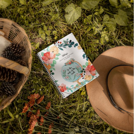 Floraal Monogram | Missie Reis Devotioneel Dagboek Notitieboek