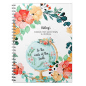 Floraal monogram | Mission Trip Devotional Journal Notitieboek (Voorkant)
